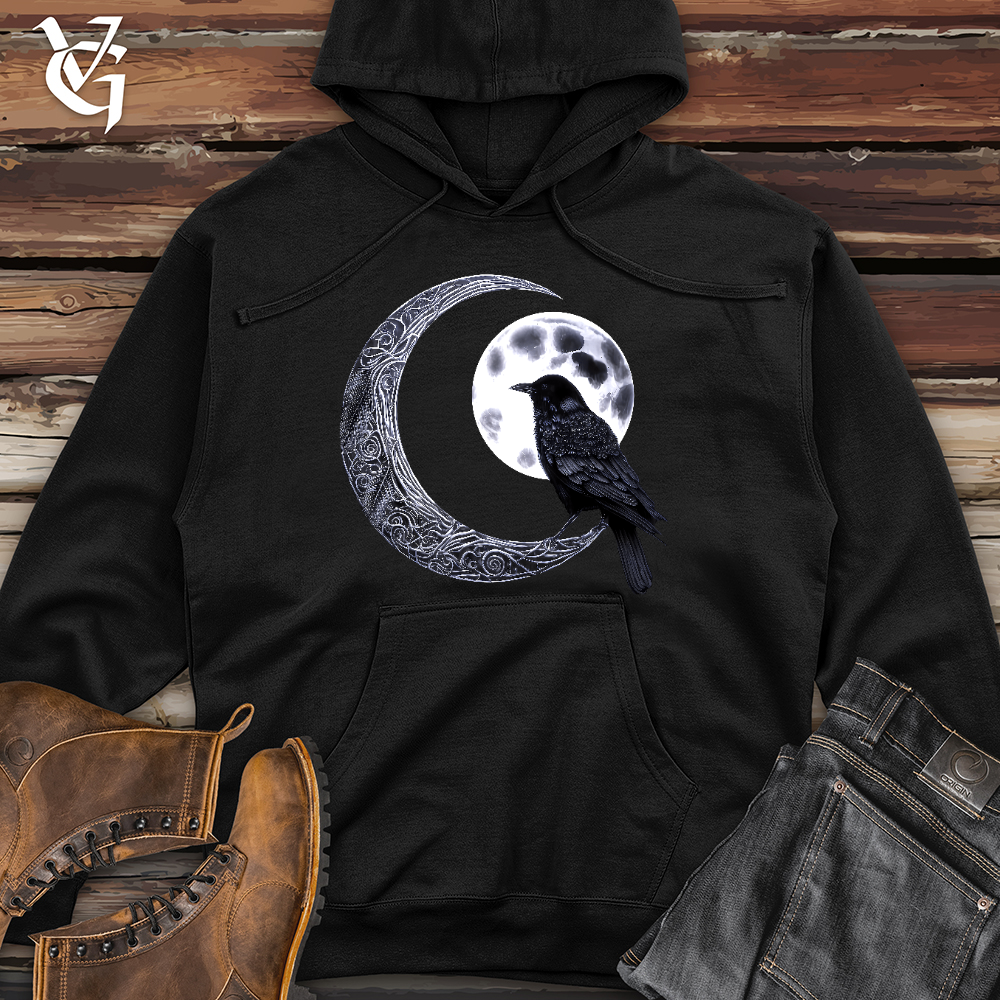 Viking Goods Raven & Moon Negotiations Midweight Hooded Sweatshirt Black / L