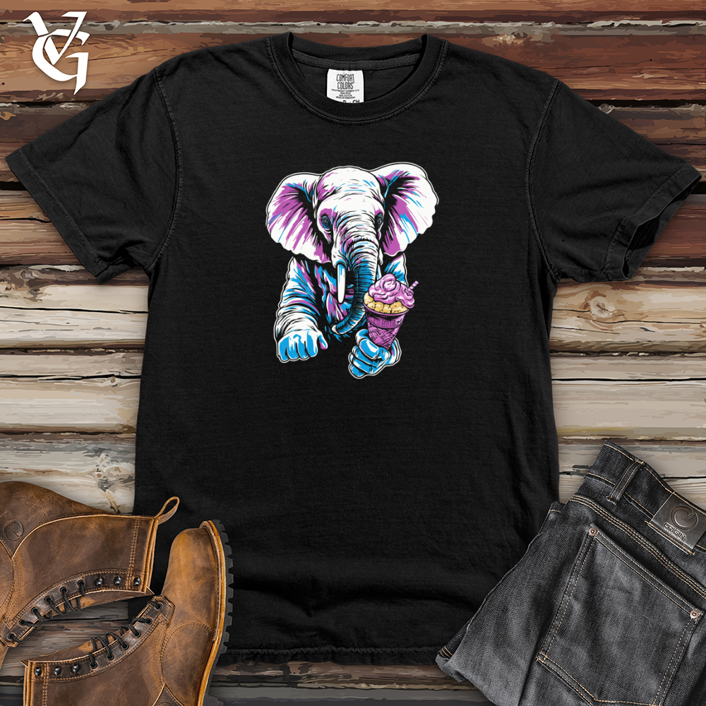 Viking Goods Retro Cosmic Ice Cream Elephant Heavy Cotton Comfort Colors Tee Black / L
