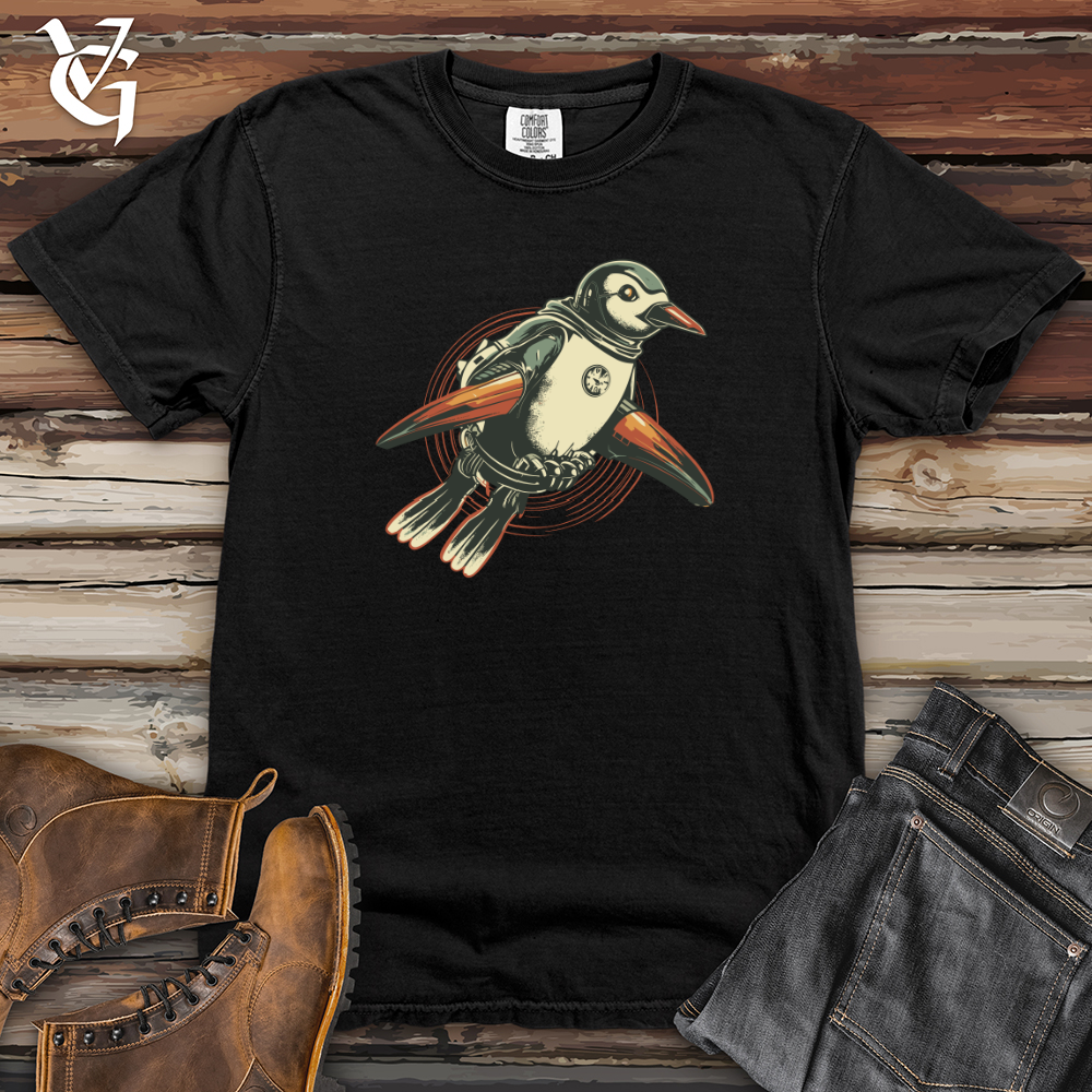 Viking Goods Retro Jetpack Penguin Heavy Cotton Comfort Colors Tee Black / L
