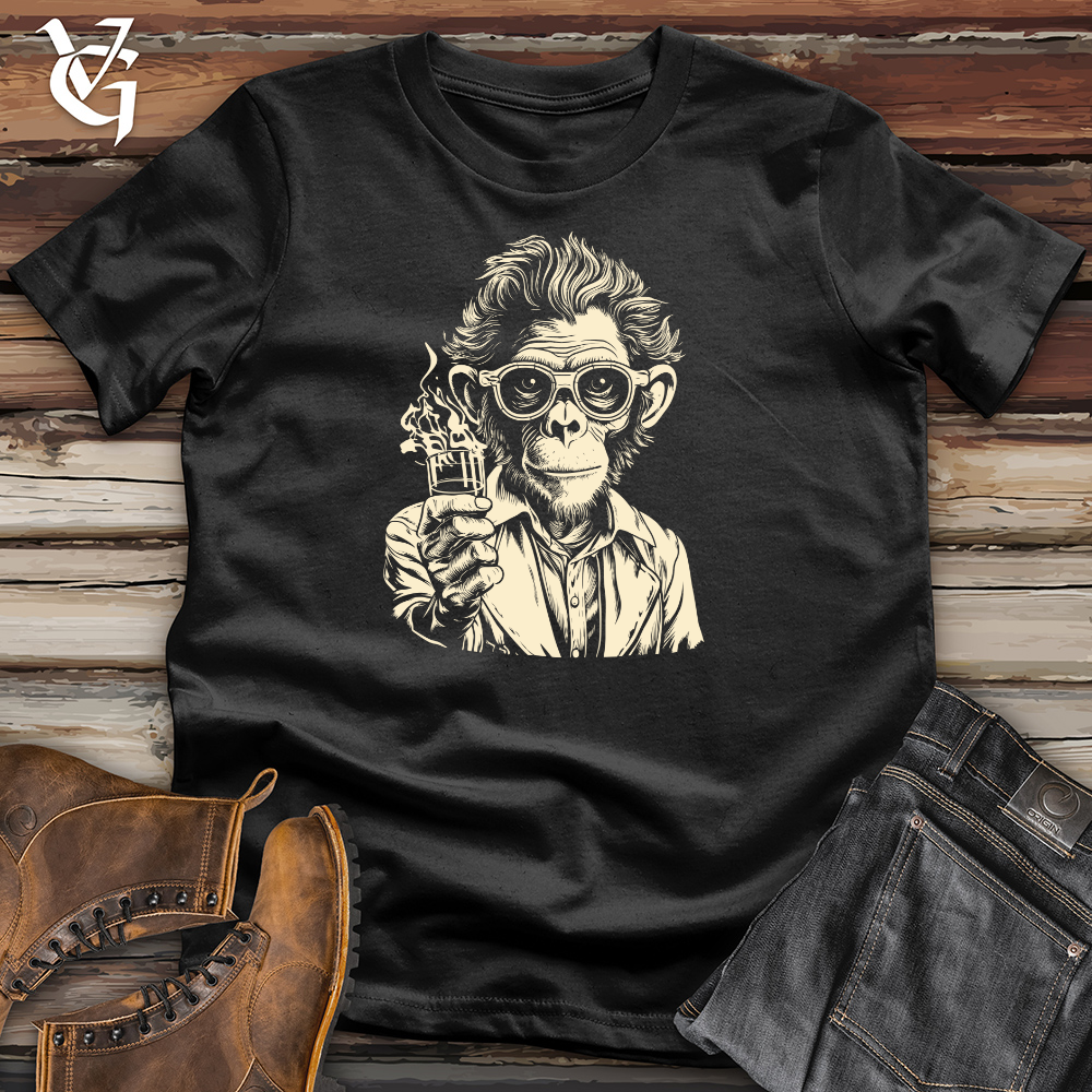 Viking Goods Retro Simian Glassworks Cotton Tee Black / L