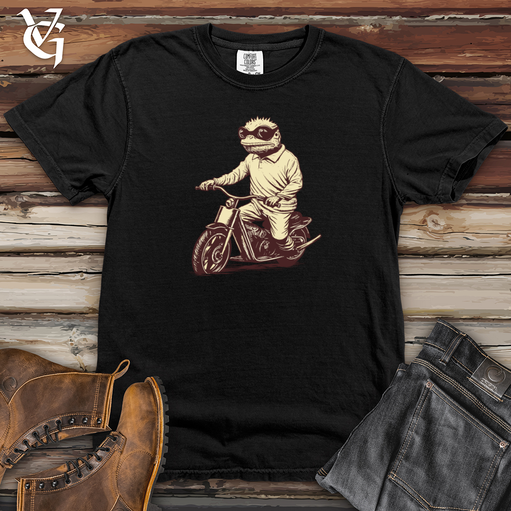 Viking Goods Scootering Lizard Adventure Heavy Cotton Comfort Colors Tee Black / L
