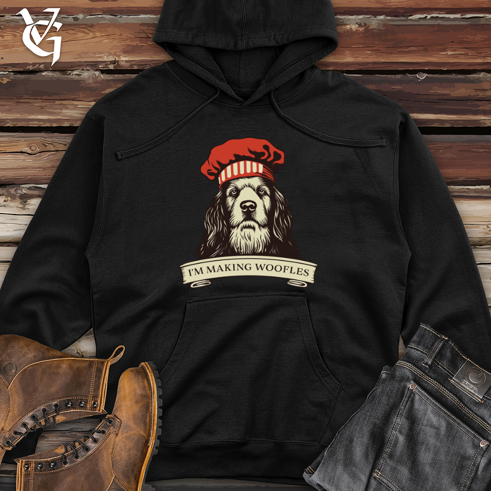 Viking Goods Spaniel Chef Extraordinaire Midweight Hooded Sweatshirt Black / L