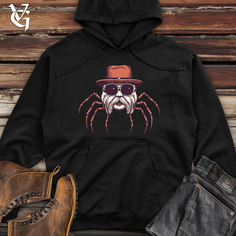 Viking Goods Spider Silken Web Hipster Threads Midweight Hooded Sweatshirt Black / L