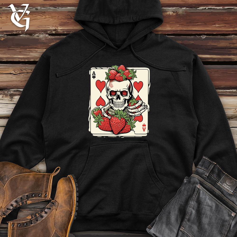 Viking Goods Spirited Strawberry Gamble Midweight Hooded Sweatshirt Black / L