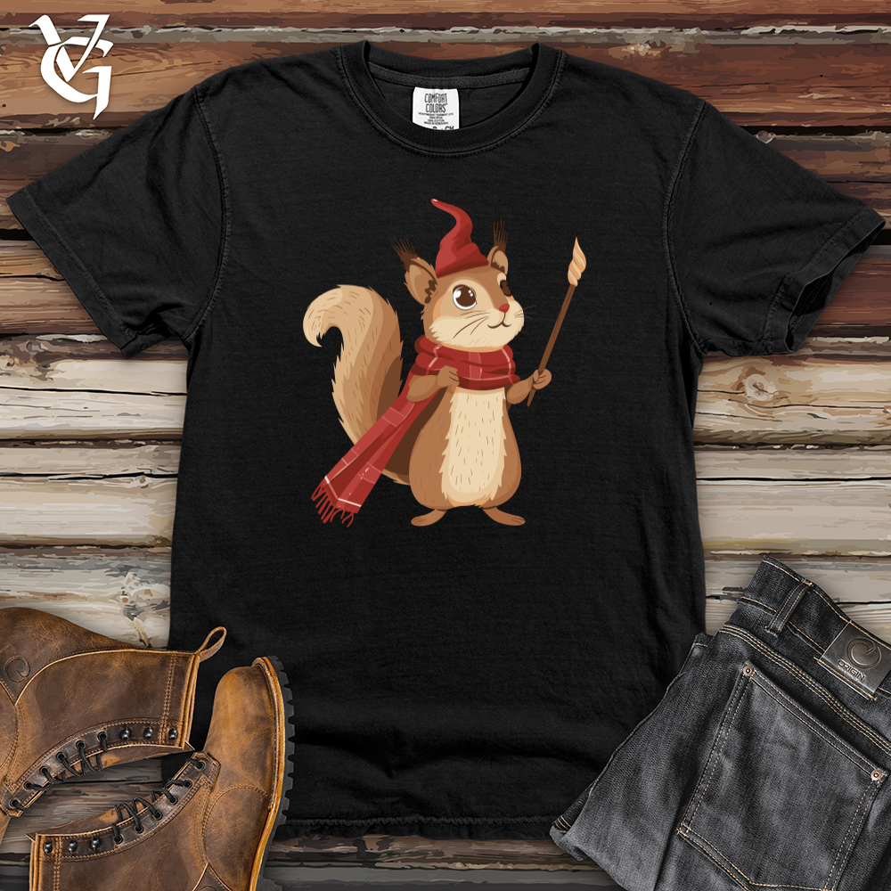 Viking Goods Squirrel Magician Charm Heavy Cotton Comfort Colors Tee Black / L