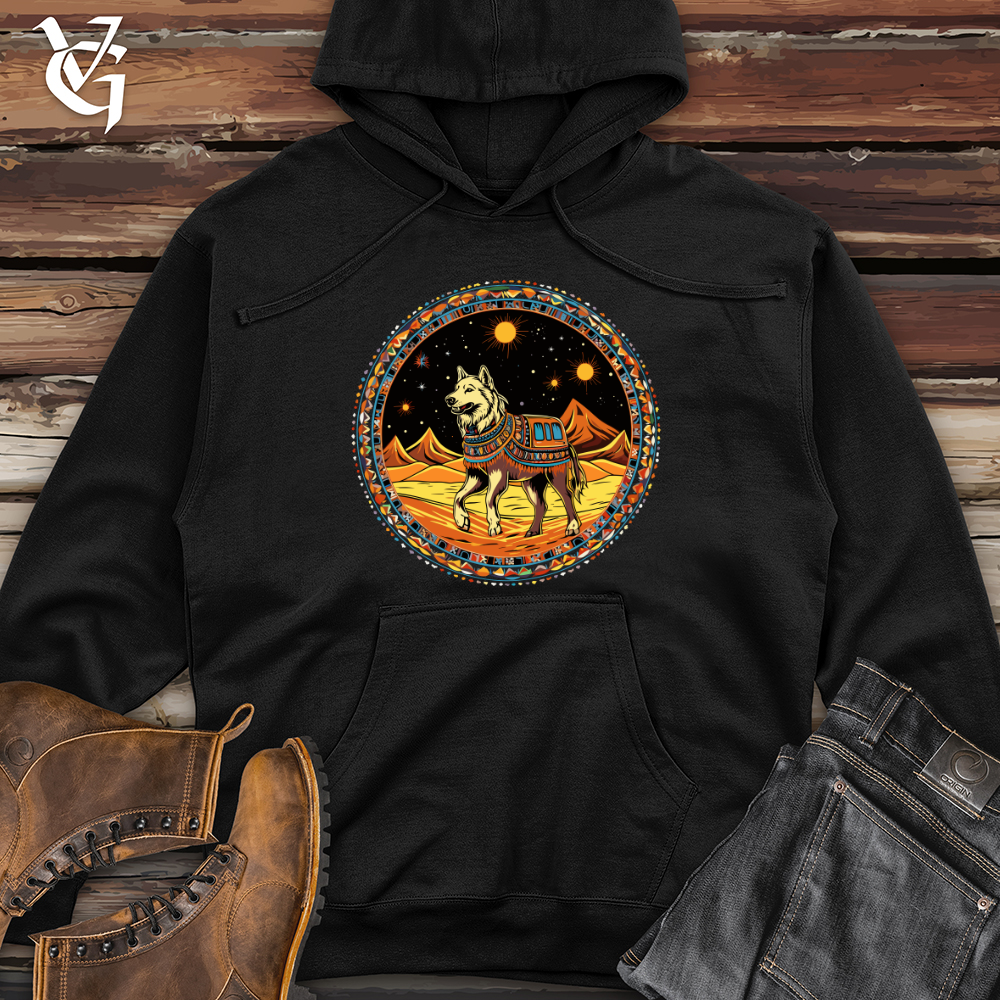 Viking Goods Tribal Canine Cosmos Midweight Hooded Sweatshirt Black / L