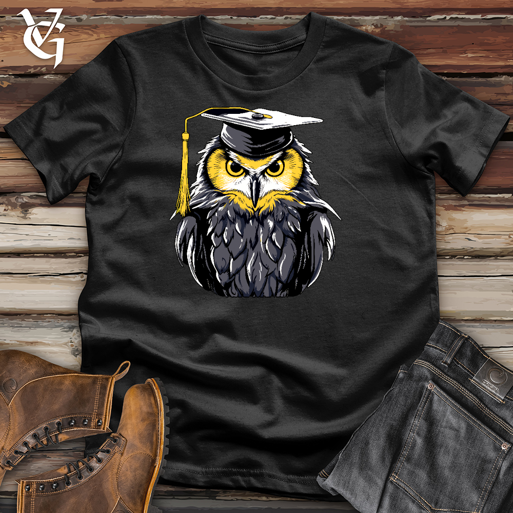 Viking Goods Valedictorian Owl Cotton Tee Black / L