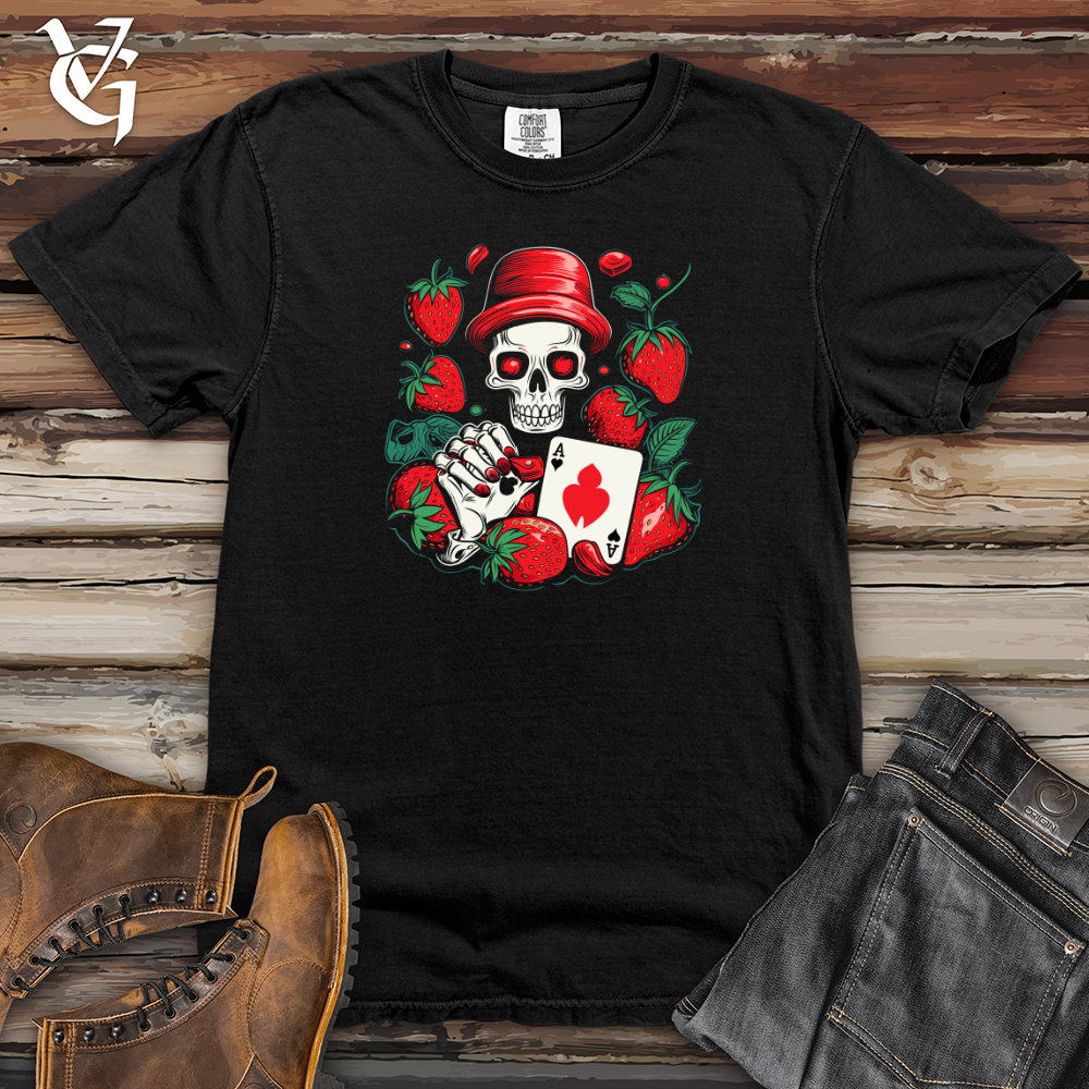 Viking Goods Whimsical Strawberry Gambler Heavy Cotton Comfort Colors Tee Black / L