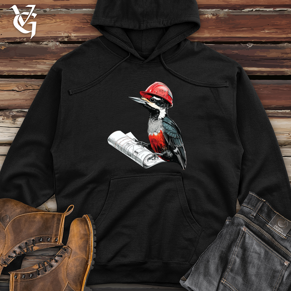 Viking Goods Woodpecker Project Planner Midweight Hooded Sweatshirt Black / L