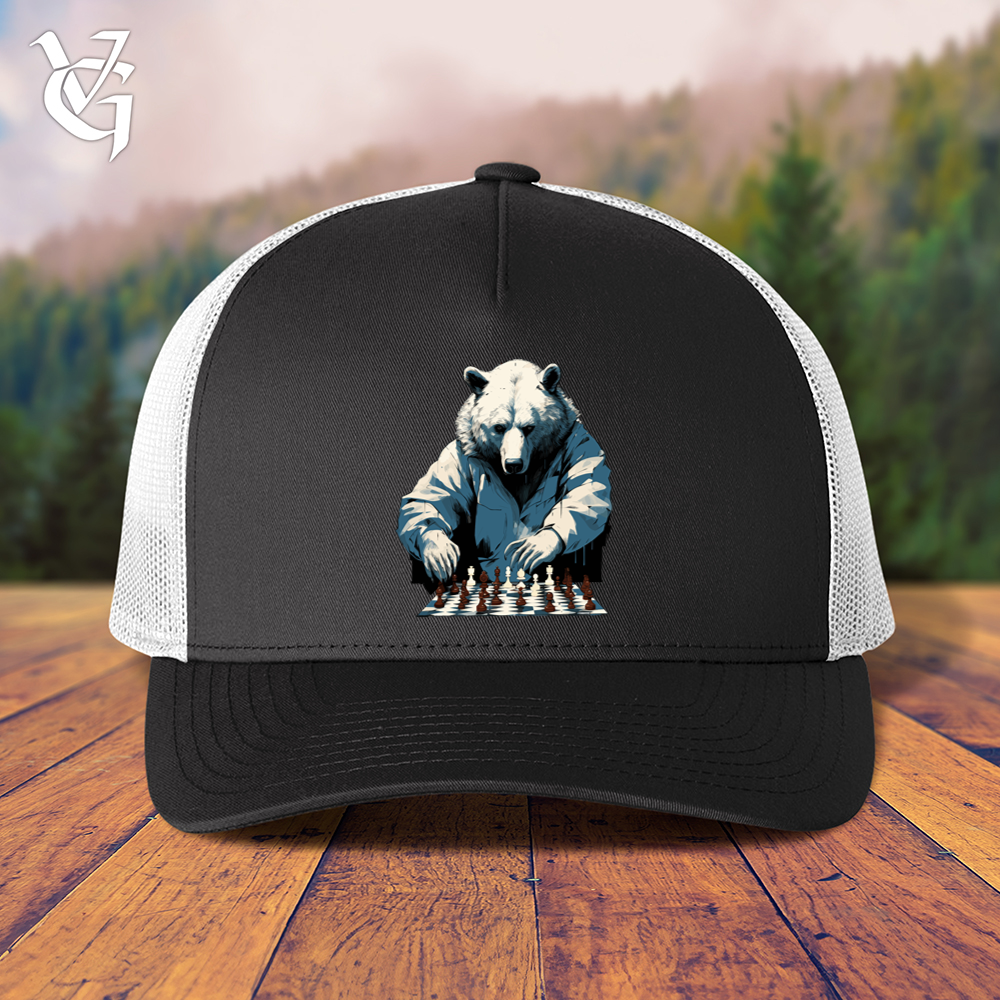 Viking Goods Bear Chess Master Trucker Cap Black/ White