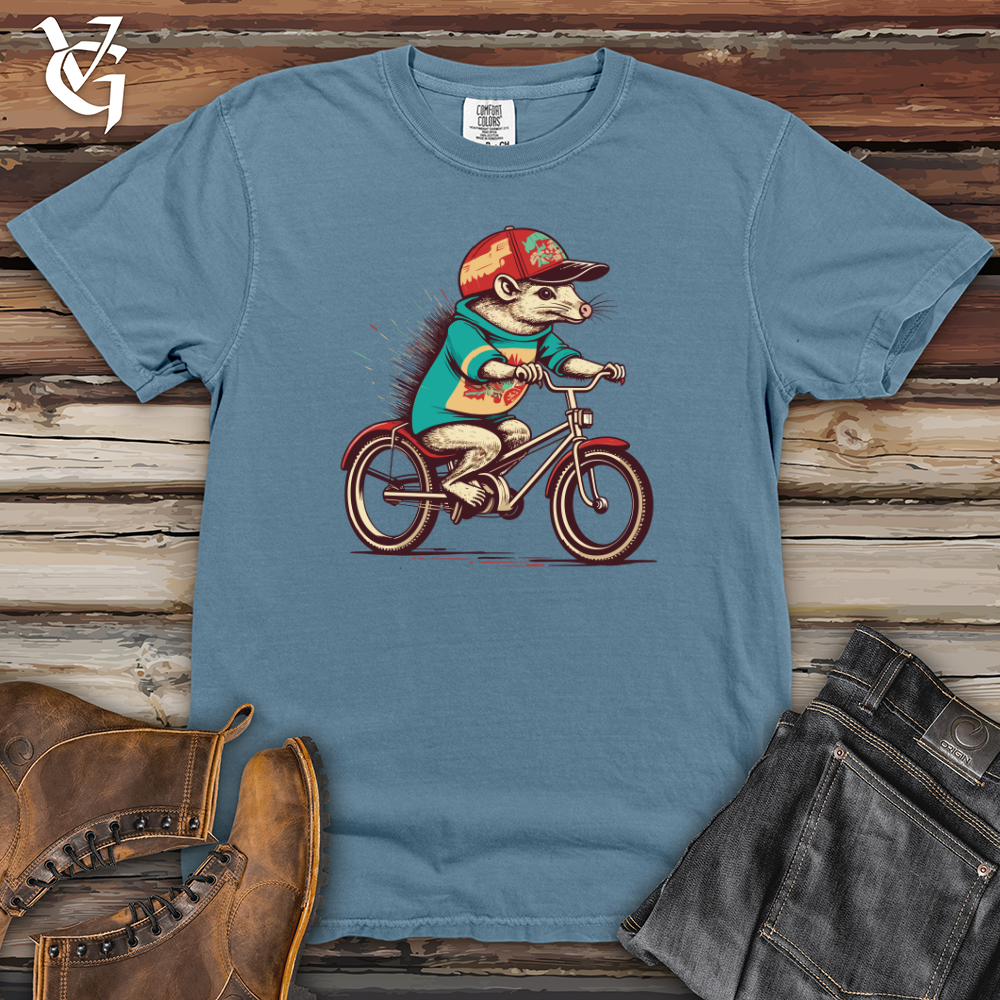 Viking Goods Armadillo Retro Bike Ride Fiesta Heavy Cotton Comfort Colors Tee Blue Jean / L