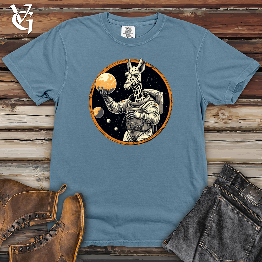 Viking Goods Astronaut Giraffe Heavy Cotton Comfort Colors Tee Blue Jean / L