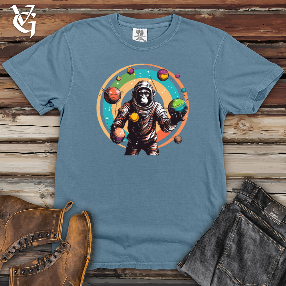 Viking Goods Astronaut Monkey Juggler Heavy Cotton Comfort Colors Tee Blue Jean / L