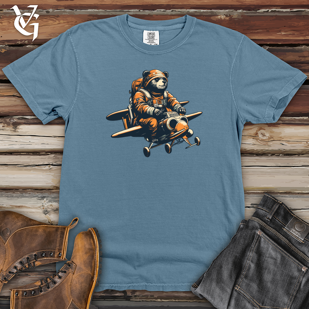 Viking Goods Bear Jetpack Skyward Adventure Heavy Cotton Comfort Colors Tee Blue Jean / L
