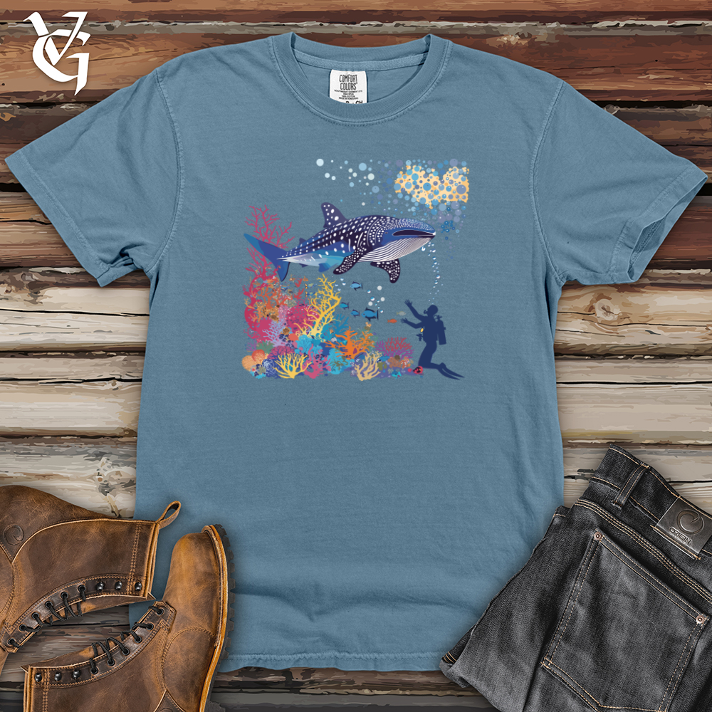 Viking Goods Bubbly Whaleplay Adventure Heavy Cotton Comfort Colors Tee Blue Jean / L