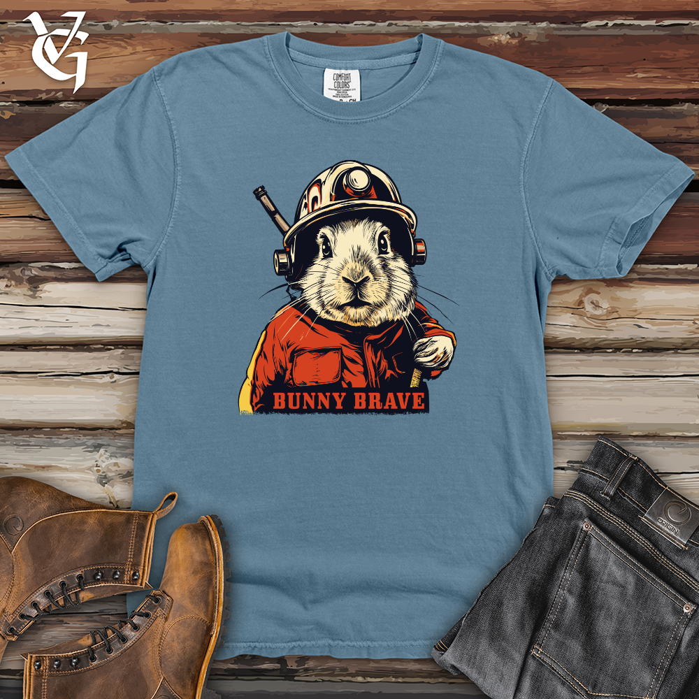 Viking Goods Bunny Brave Firefighter Heavy Cotton Comfort Colors Tee Blue Jean / L