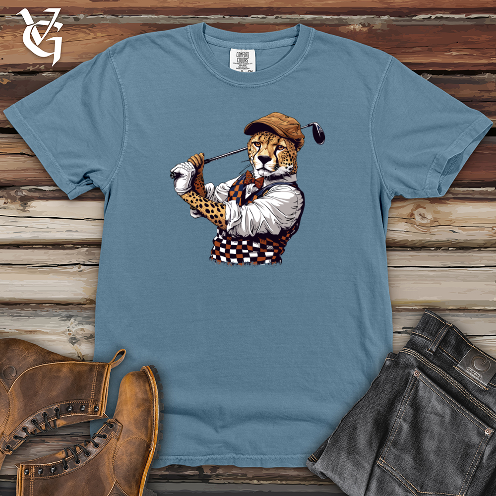 Viking Goods Cheetah Golf Swagger Heavy Cotton Comfort Colors Tee Blue Jean / L