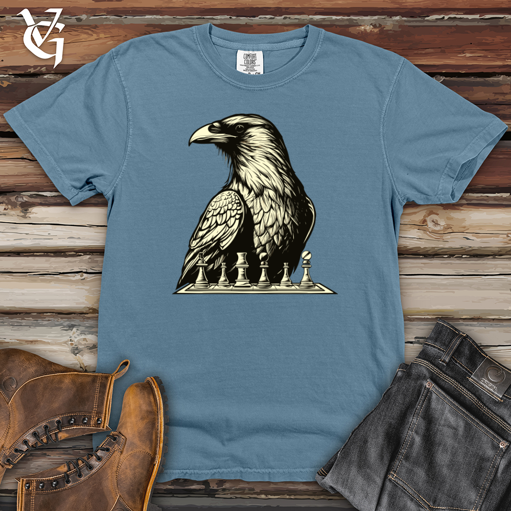 Viking Goods Chess Concentration Raven Heavy Cotton Comfort Colors Tee Blue Jean / L