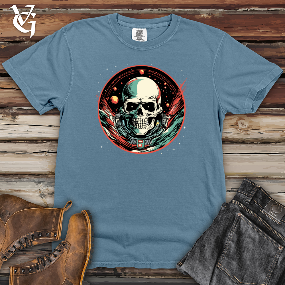 Viking Goods Cosmic Captain Skull Heavy Cotton Comfort Colors Tee Blue Jean / L