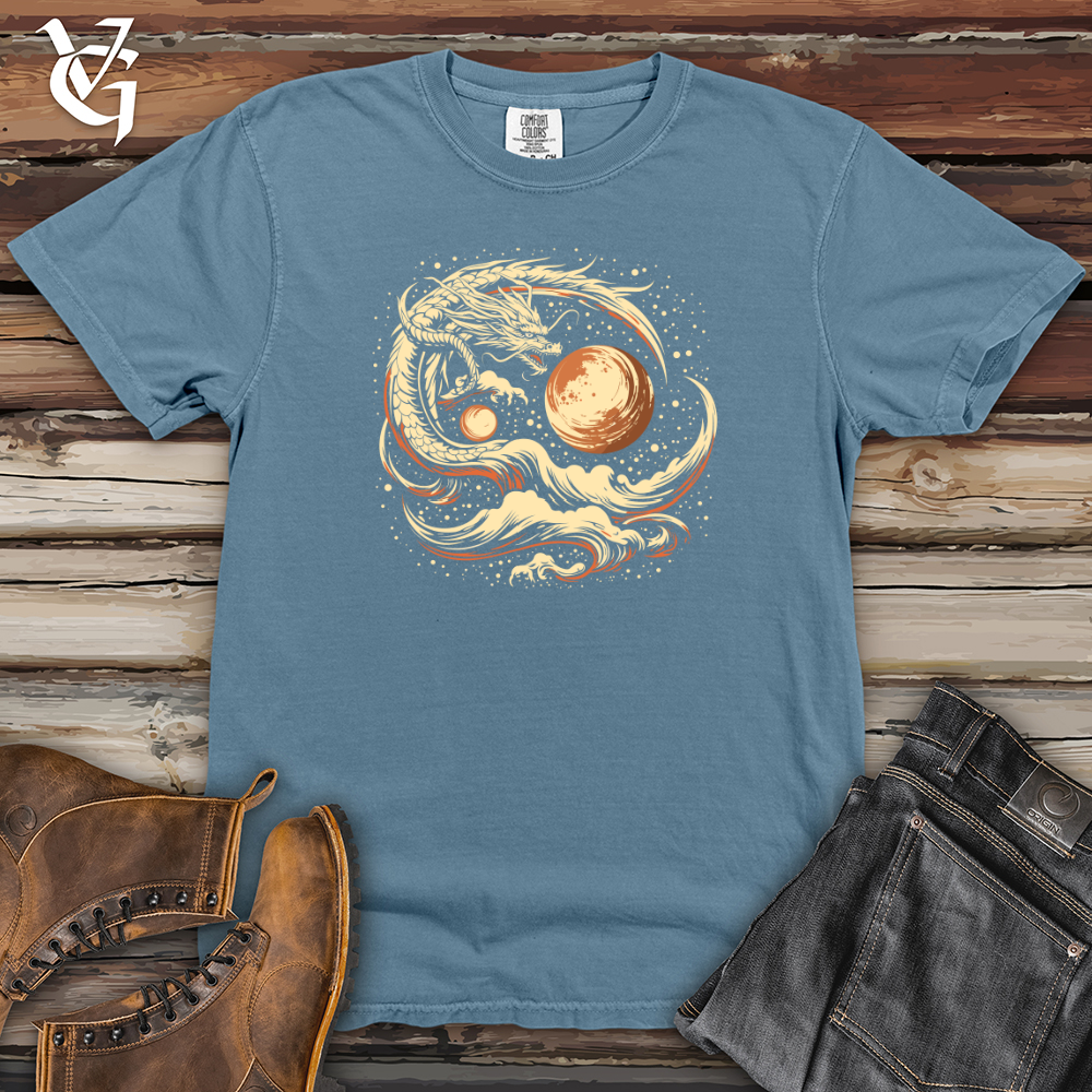 Viking Goods Cosmic Dragon Sky Navigator Heavy Cotton Comfort Colors Tee Blue Jean / L