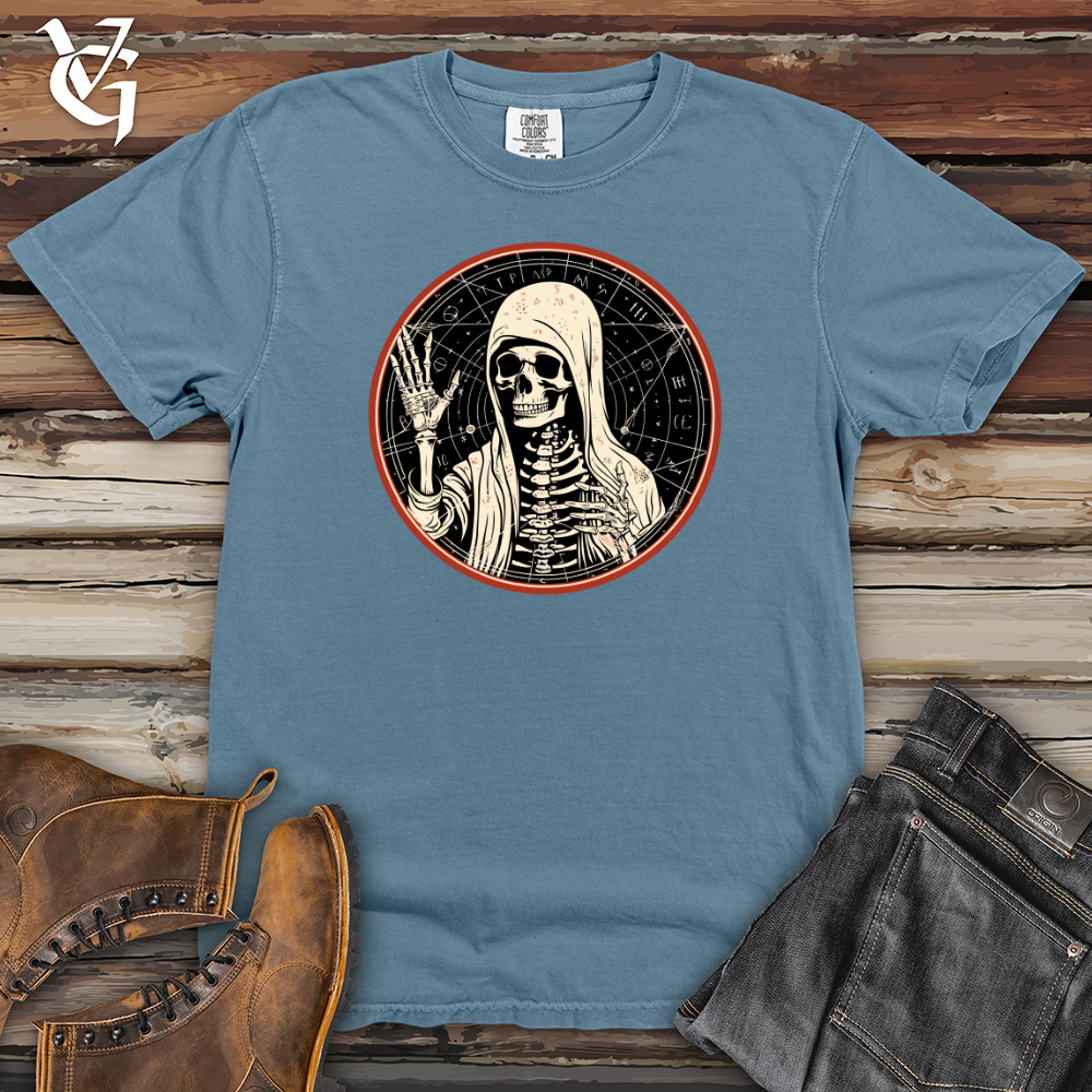 Viking Goods Cosmic Intelligence Skeleton Heavy Cotton Comfort Colors Tee Blue Jean / L