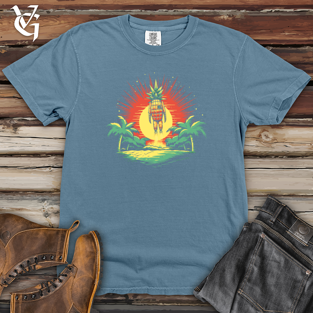 Viking Goods Cosmic Pineapple Jetpack Heavy Cotton Comfort Colors Tee Blue Jean / L