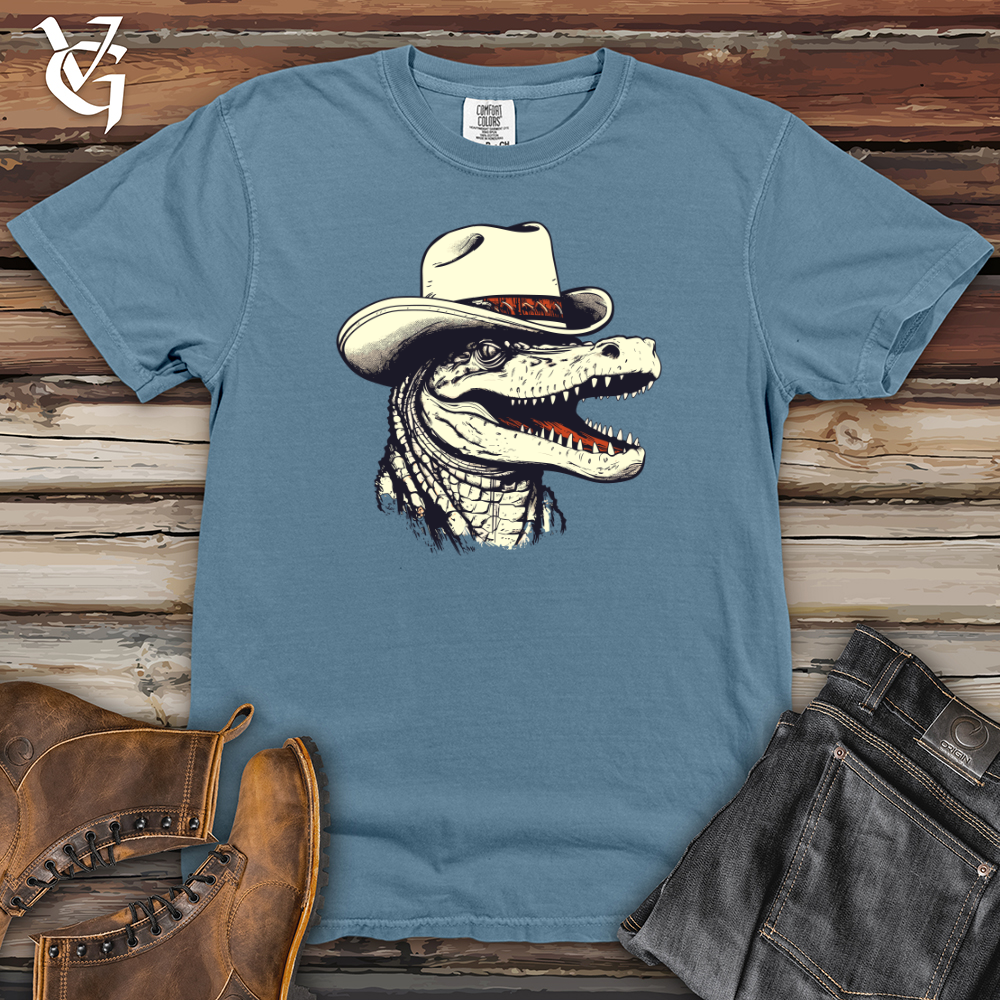Viking Goods Crocodile Marshland Cowboy Swagger Heavy Cotton Comfort Colors Tee Blue Jean / L