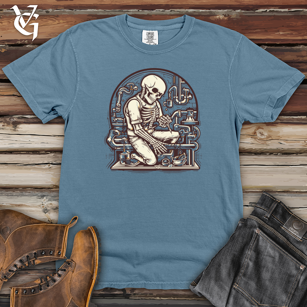 Viking Goods Diligent Orange Plumber Heavy Cotton Comfort Colors Tee Blue Jean / L