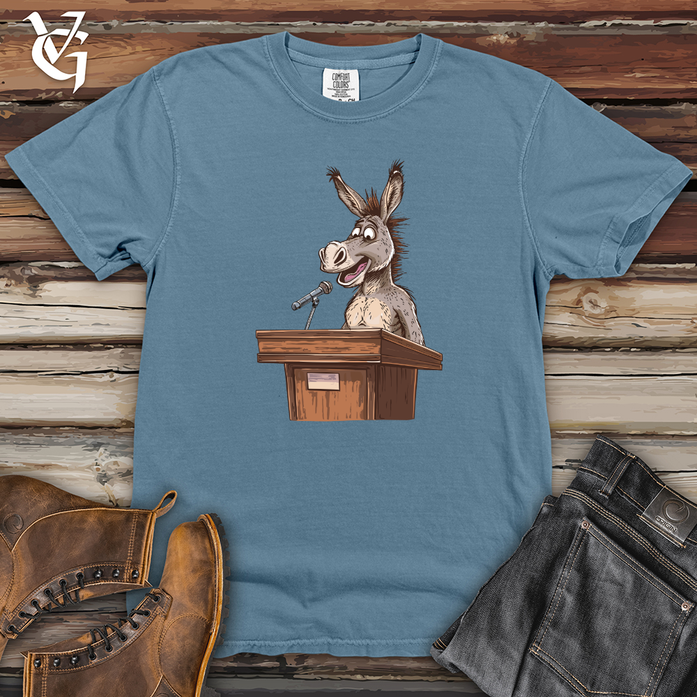 Viking Goods Donkey Podium Speech Heavy Cotton Comfort Colors Tee Blue Jean / L