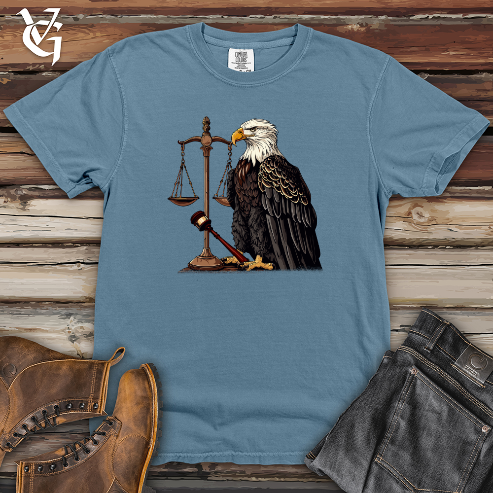 Viking Goods Eagle Justice Emblem Heavy Cotton Comfort Colors Tee Blue Jean / L