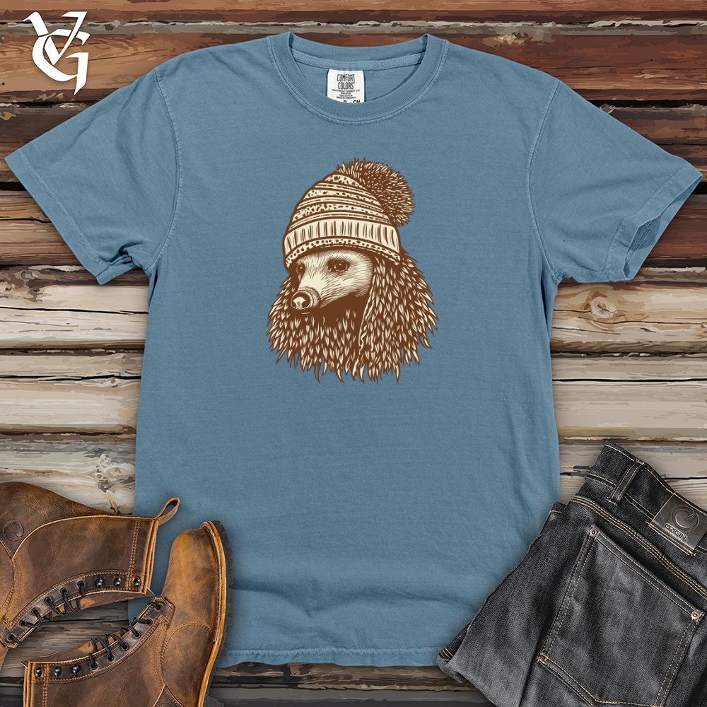 Viking Goods Echidna Cozy Knit Winter Warmth Heavy Cotton Comfort Colors Tee Blue Jean / L