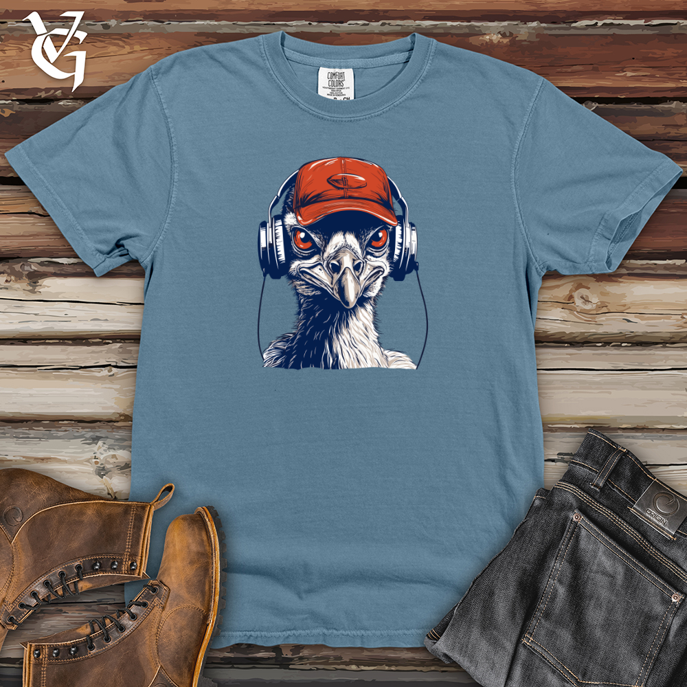Viking Goods Emu Headphone Bumping Heavy Cotton Comfort Colors Tee Blue Jean / L