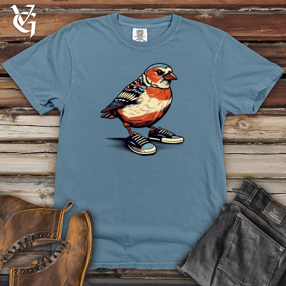 Viking Goods Finch Feathered Sneakers Heavy Cotton Comfort Colors Tee Blue Jean / L