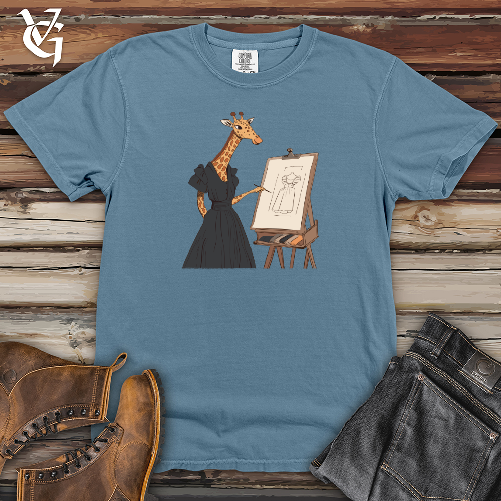 Viking Goods Giraffe Fashion Designer Heavy Cotton Comfort Colors Tee Blue Jean / L