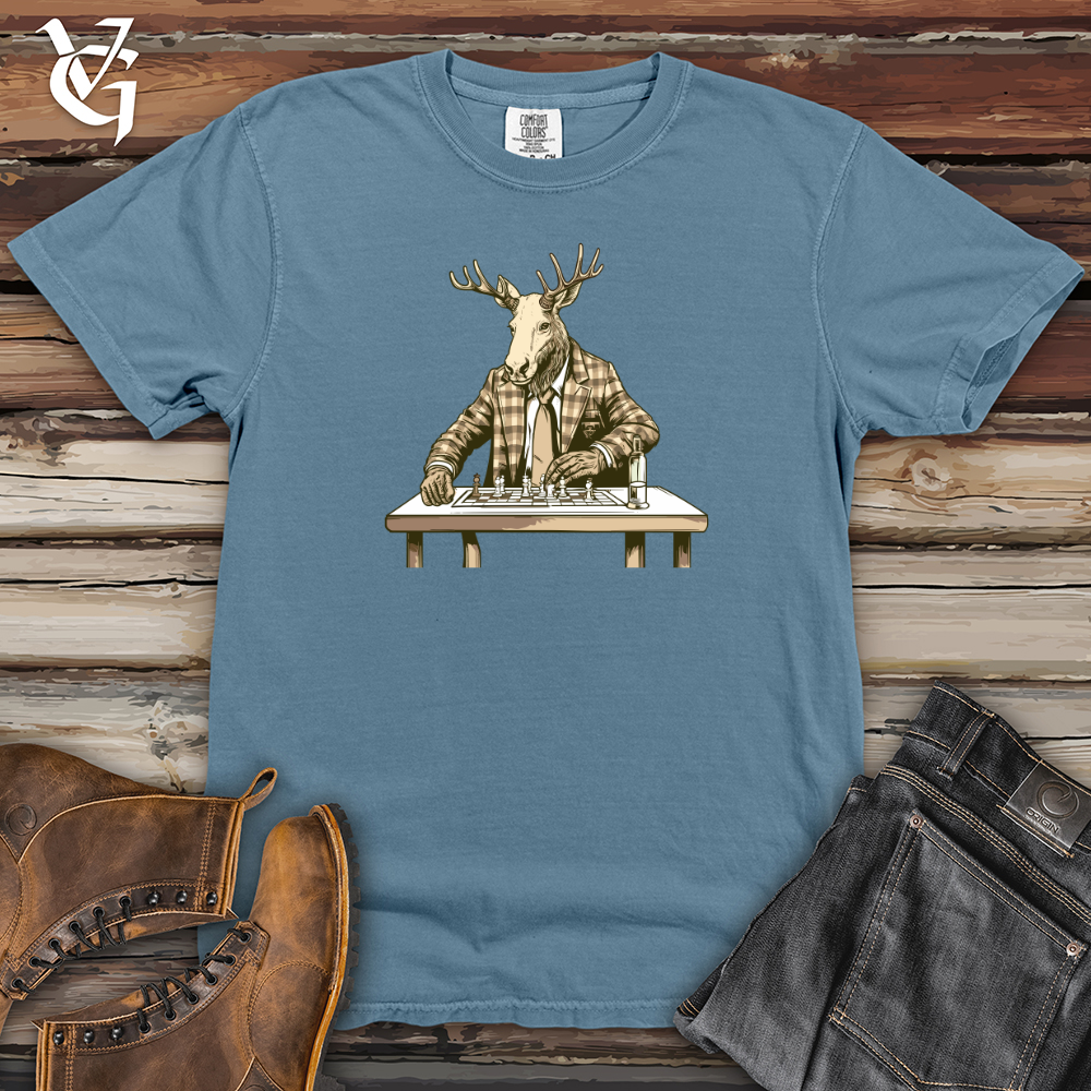 Viking Goods Grand Moose Chessmaster Heavy Cotton Comfort Colors Tee Blue Jean / L