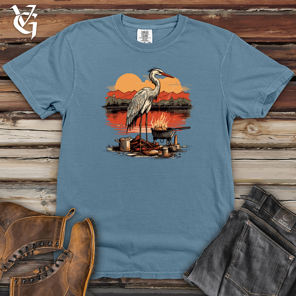 Viking Goods Heron Lakeside Grilling Heavy Cotton Comfort Colors Tee Blue Jean / L