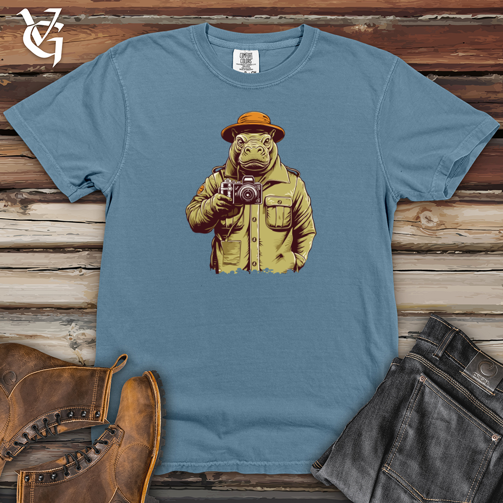 Viking Goods Hippo Safari Snaps Heavy Cotton Comfort Colors Tee Blue Jean / L