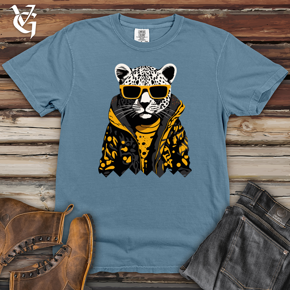 Viking Goods Leopard Streetwear Heavy Cotton Comfort Colors Tee Blue Jean / L