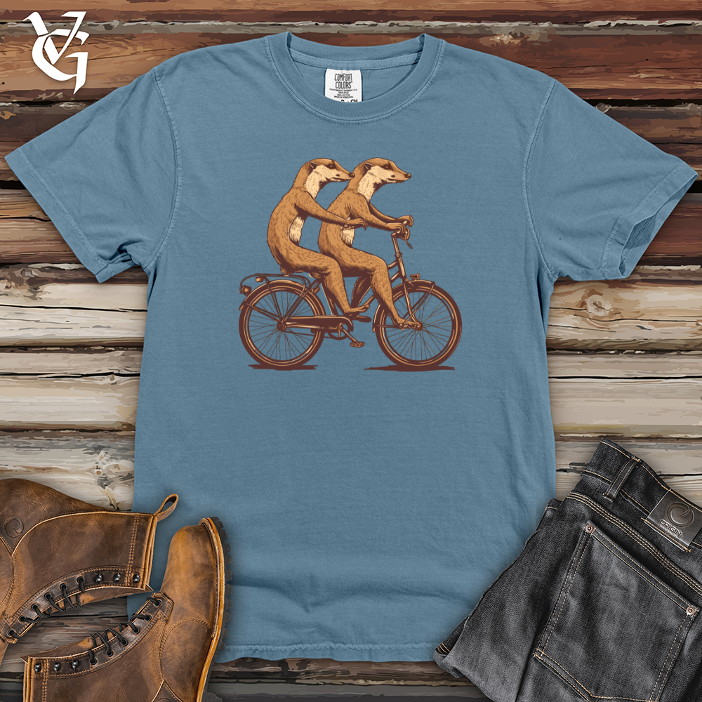 Viking Goods Meerkat Tandem Riders Heavy Cotton Comfort Colors Tee Blue Jean / L