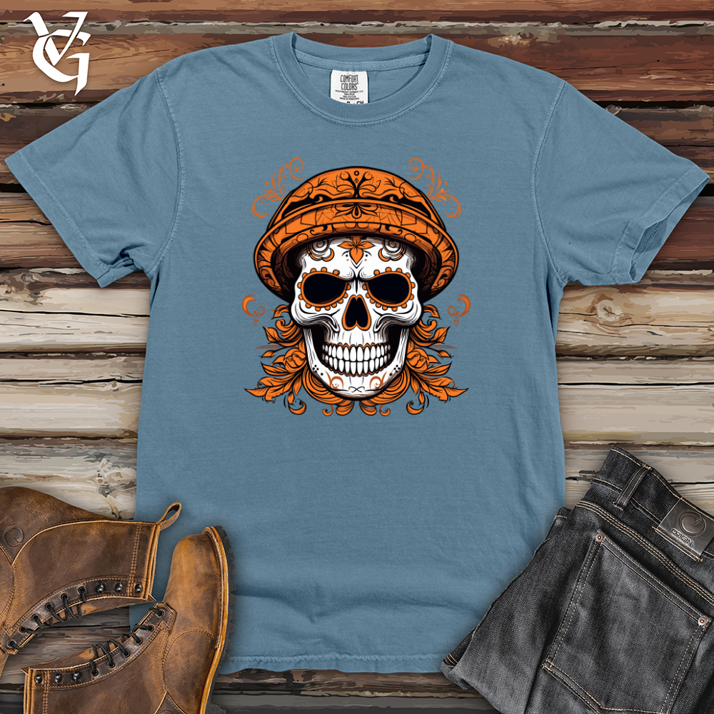 Viking Goods Menacing Skulls Treasure Heavy Cotton Comfort Colors Tee Blue Jean / L