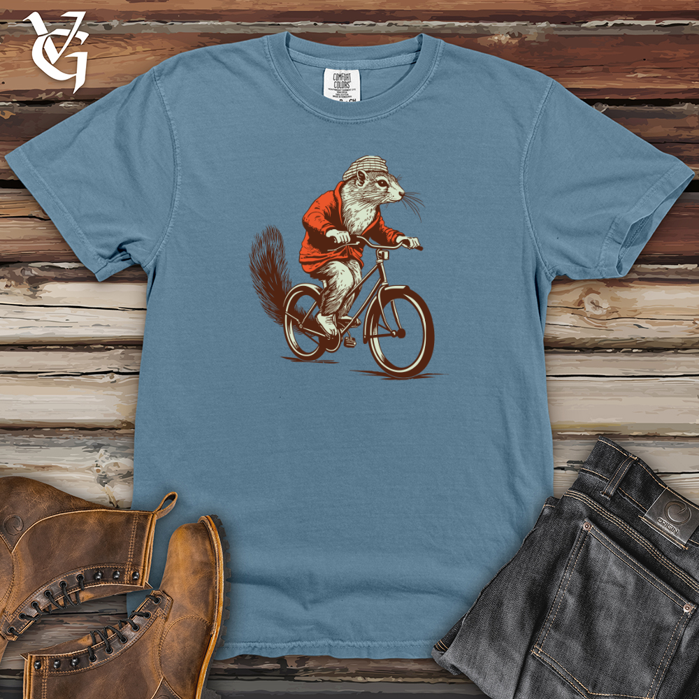 Viking Goods Mink Cycle Heavy Cotton Comfort Colors Tee Blue Jean / L