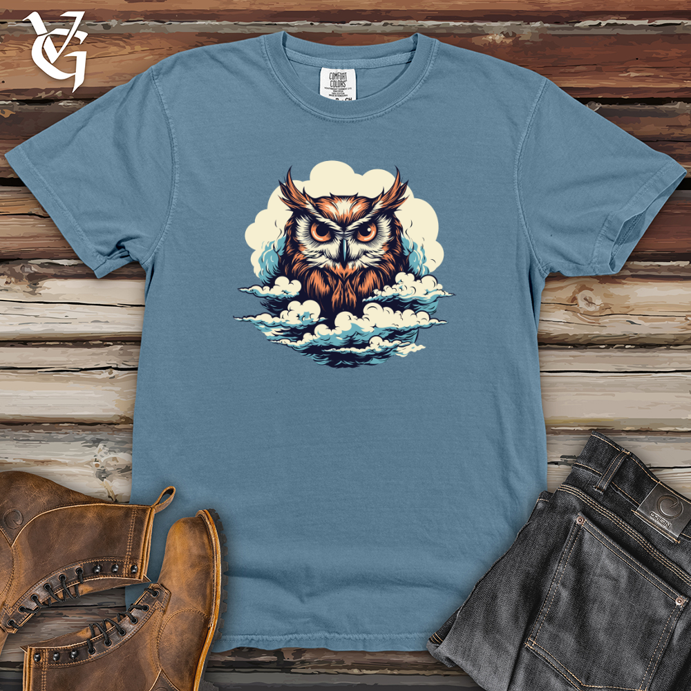 Viking Goods Mystic Clouded Owl Heavy Cotton Comfort Colors Tee Blue Jean / L