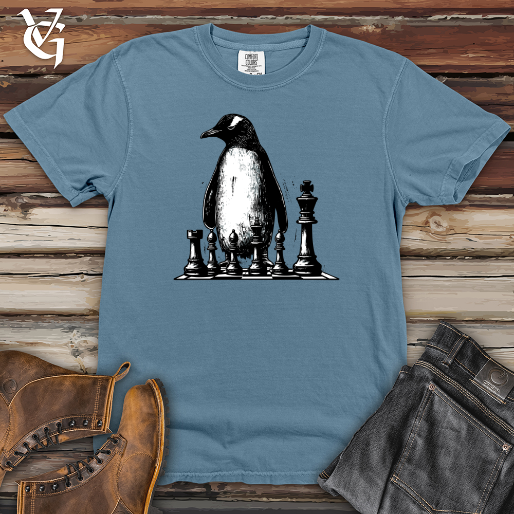 Viking Goods Penguin Chess Master Heavy Cotton Comfort Colors Tee Blue Jean / L