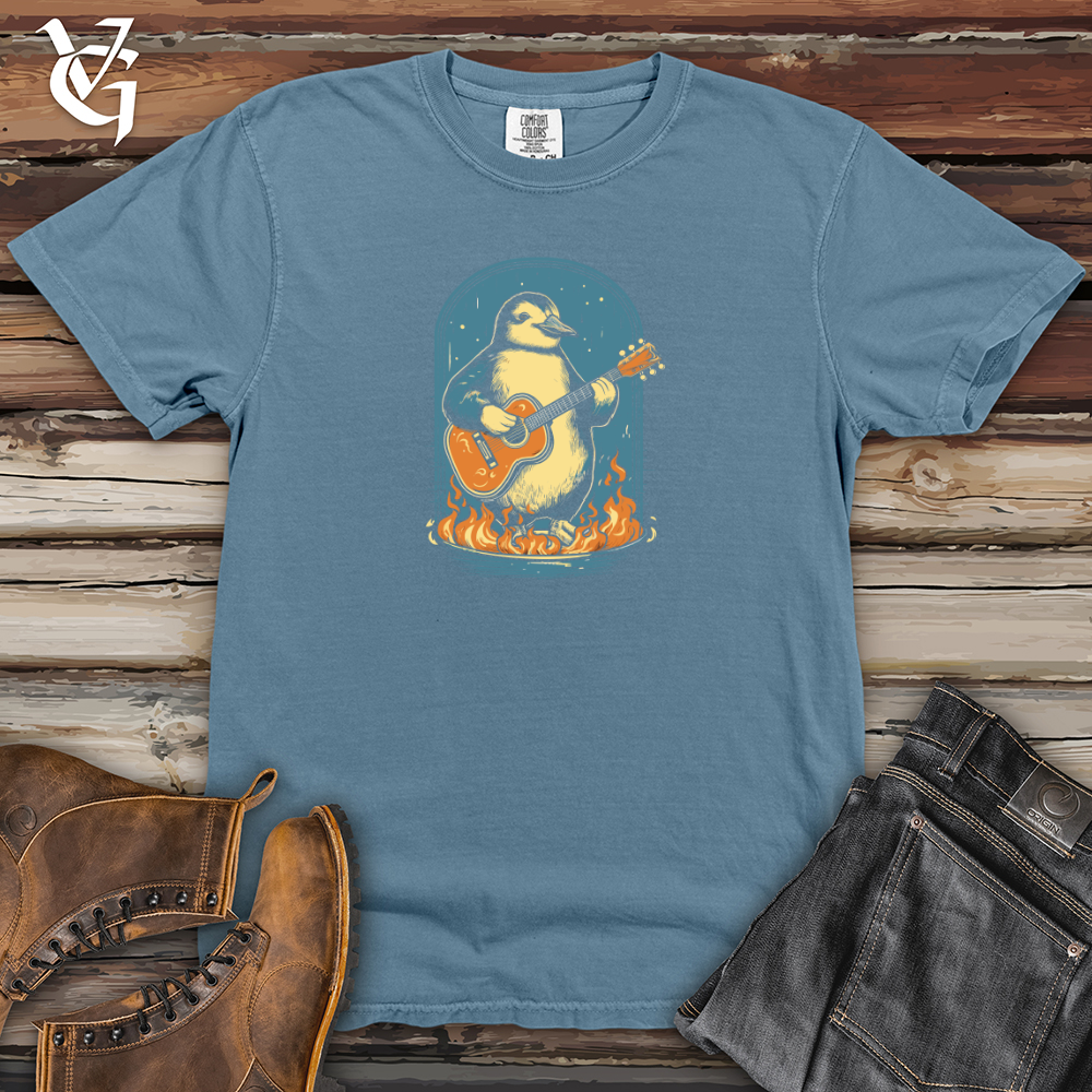 Viking Goods Penguin Guitar Solo Heavy Cotton Comfort Colors Tee Blue Jean / L