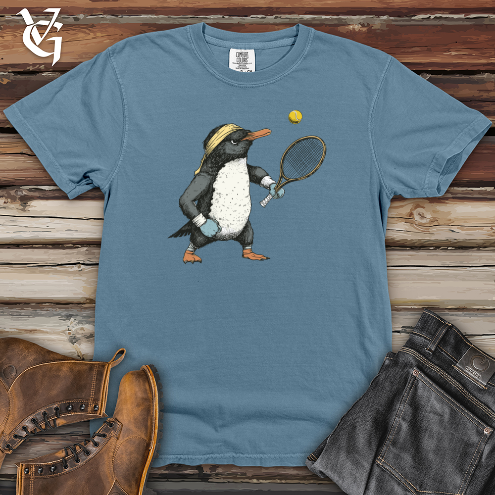 Viking Goods Penguin Tennis Ace Heavy Cotton Comfort Colors Tee Blue Jean / L