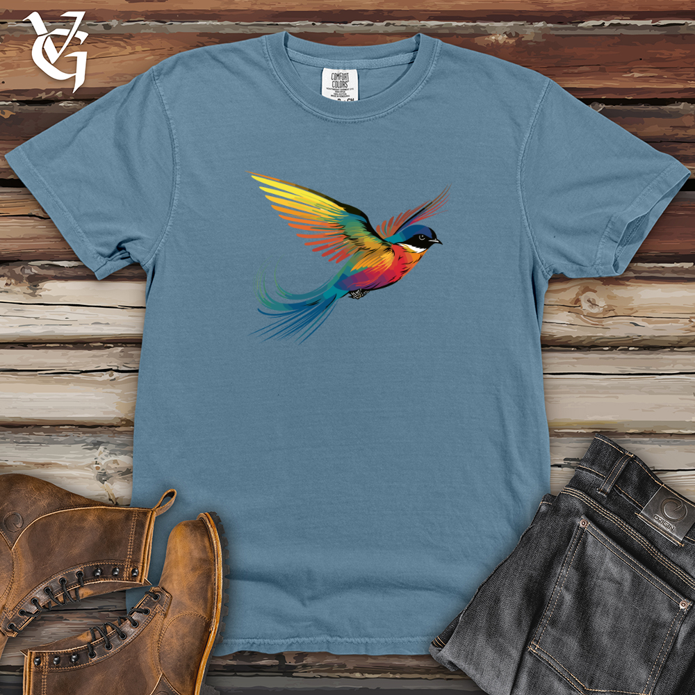Viking Goods Prismatic Winged Swallow Heavy Cotton Comfort Colors Tee Blue Jean / L