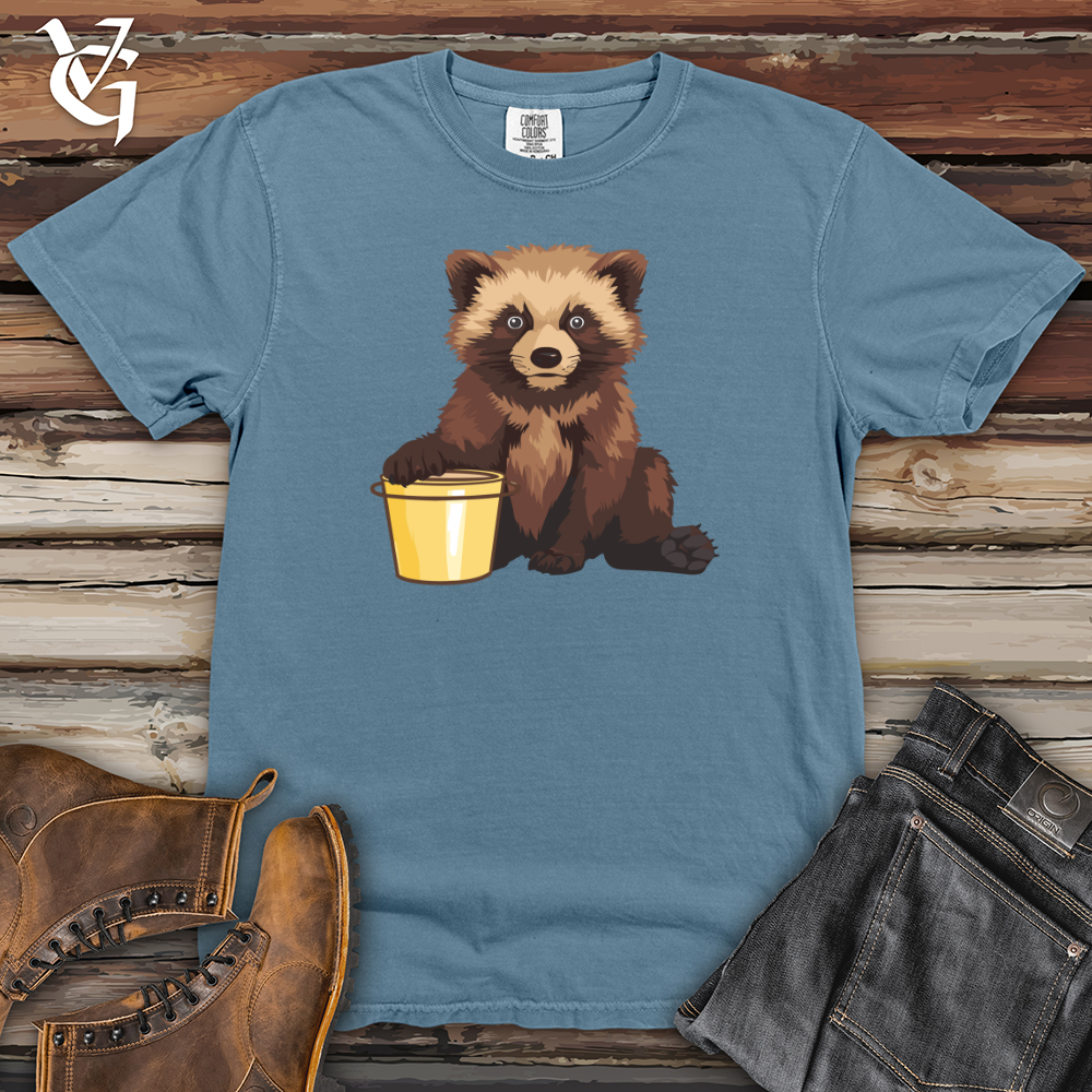 Viking Goods Raccoon Bucket Pal Heavy Cotton Comfort Colors Tee Blue Jean / L