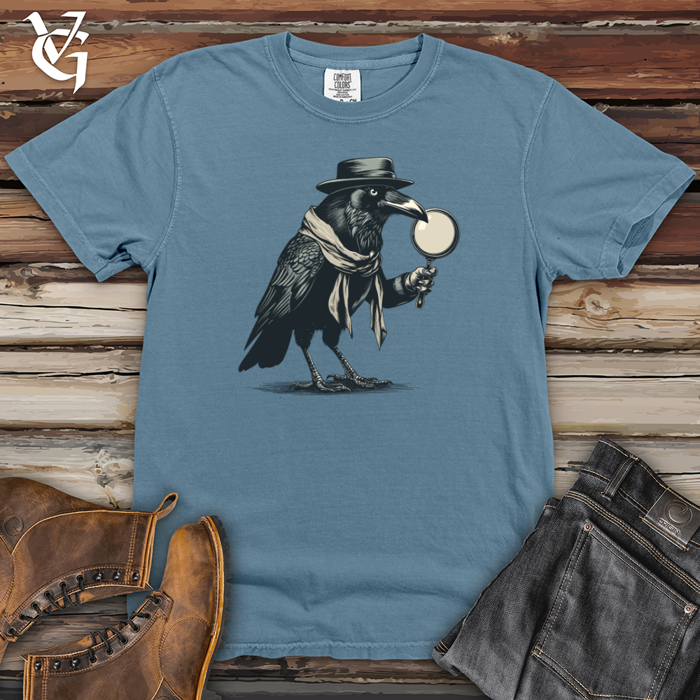 Viking Goods Raven Detective Mystery Heavy Cotton Comfort Colors Tee Blue Jean / L