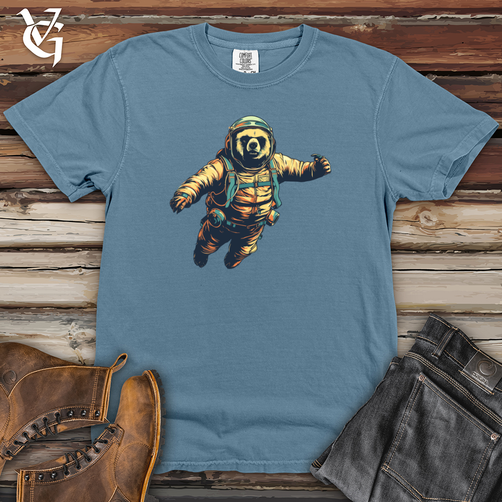 Viking Goods Retro Freefall Bear Heavy Cotton Comfort Colors Tee Blue Jean / L