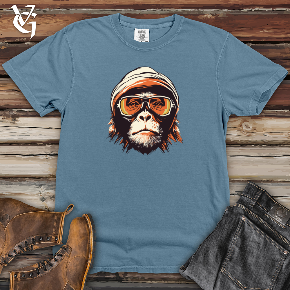 Viking Goods Retro Rebel Monkey Heavy Cotton Comfort Colors Tee Blue Jean / L